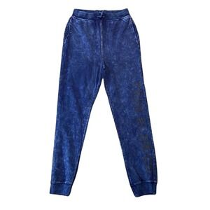True Religion Boys Blue Acid Wash Sweatpants Logo‎ Joggers Size Large L